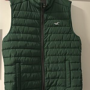 Hollister Dark Green Puffer Vest
